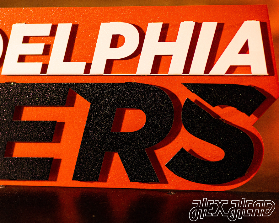 Philadelphia Flyers "Wordmark" NHL 3D Vintage Metal Wall Art