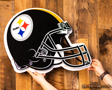 Pittsburgh Steelers BLITZ Collection - 8 Layer Helmet 3D Vintage Metal Wall Art