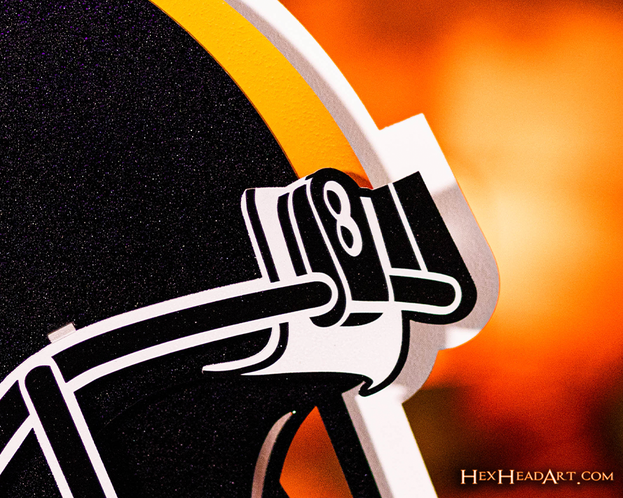 Pittsburgh Steelers BLITZ Collection - 8 Layer Helmet 3D Vintage Metal Wall Art