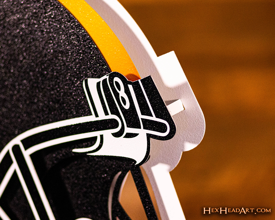 BLITZ Collection - 8 Layer Pittsburgh Steelers Helmet 3D Vintage Metal Wall Art