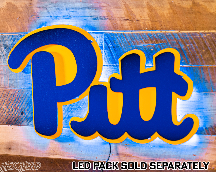 Pittsburgh "Pitt" Script 3D Metal Wall Art