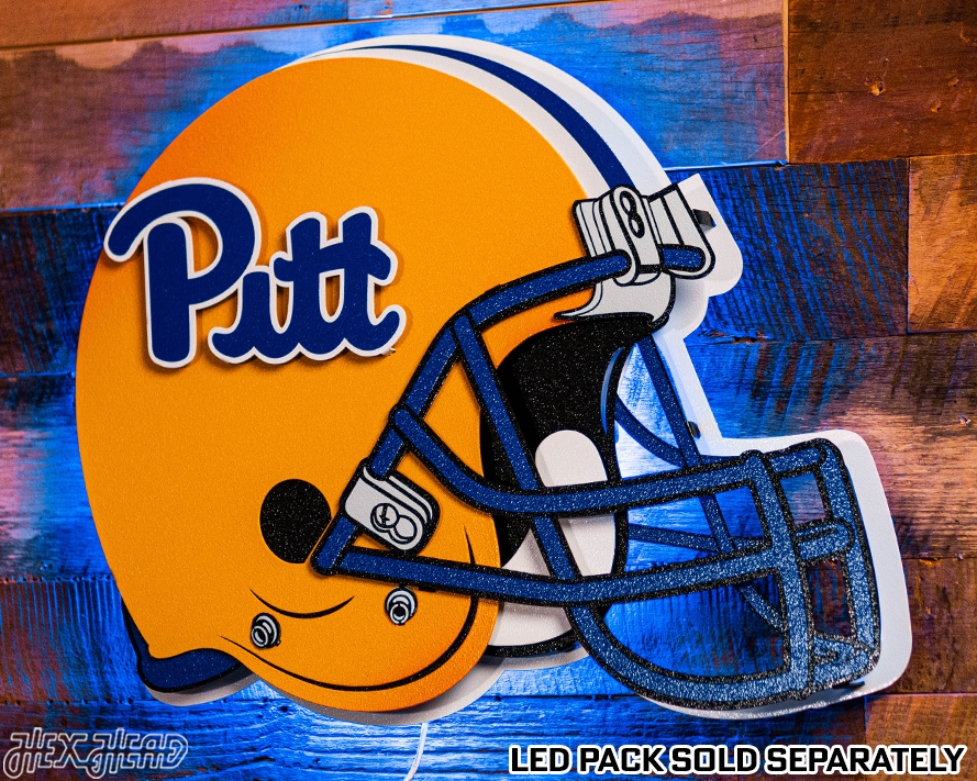 Pittsburgh Panthers BLITZ COLLECTION - 8 LAYER Helmet 3D Metal Wall Art