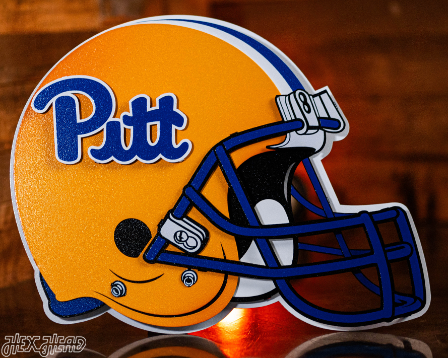 Pittsburgh Panthers BLITZ COLLECTION - 8 LAYER Helmet 3D Metal Wall Art