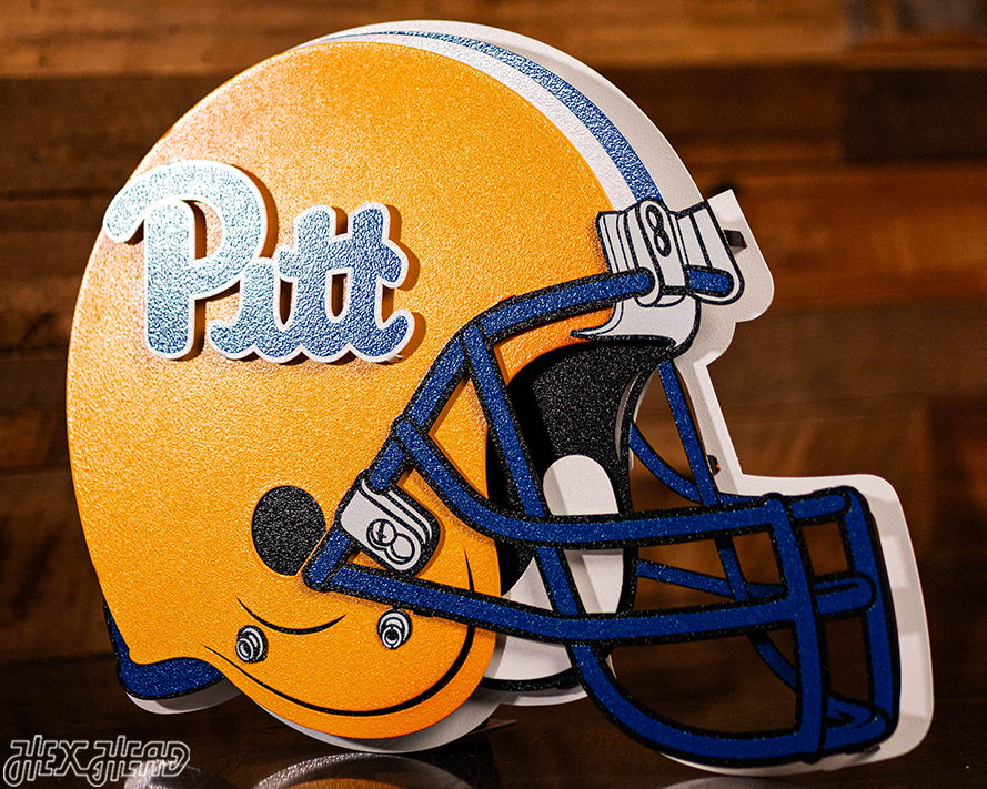 Pittsburgh Panthers BLITZ COLLECTION - 8 LAYER Helmet 3D Metal Wall Art