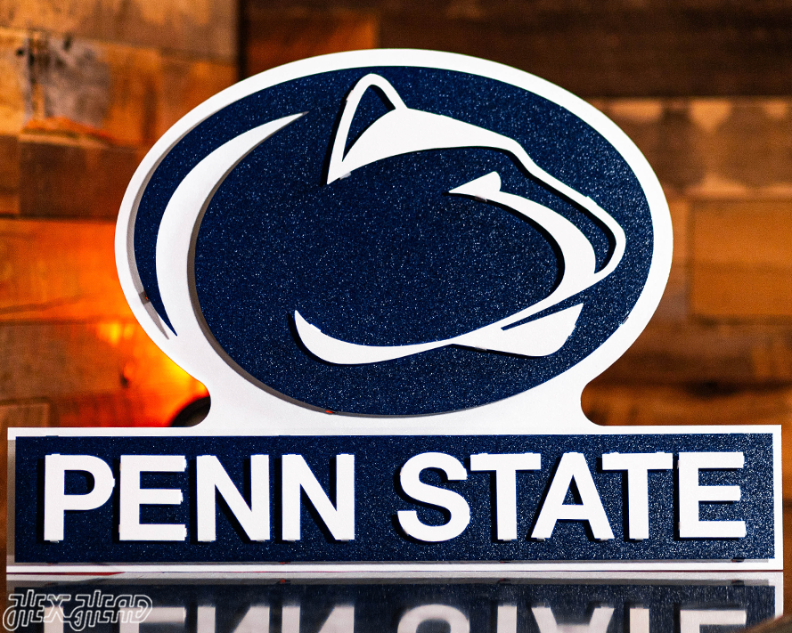 Penn State Nittany Lions w/ Penn State 3D Metal Wall Art