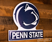 Load image into Gallery viewer, Penn State Nittany Lions w/ Penn State 3D Metal Wall Art
