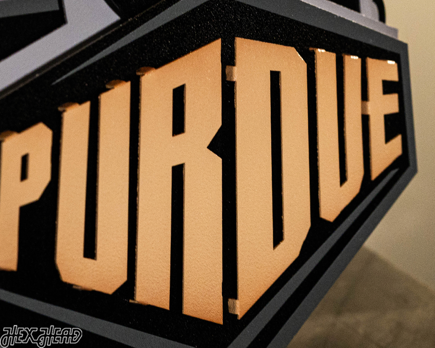 Purdue "Boilermaker Special" 3D Vintage Metal Wall Art