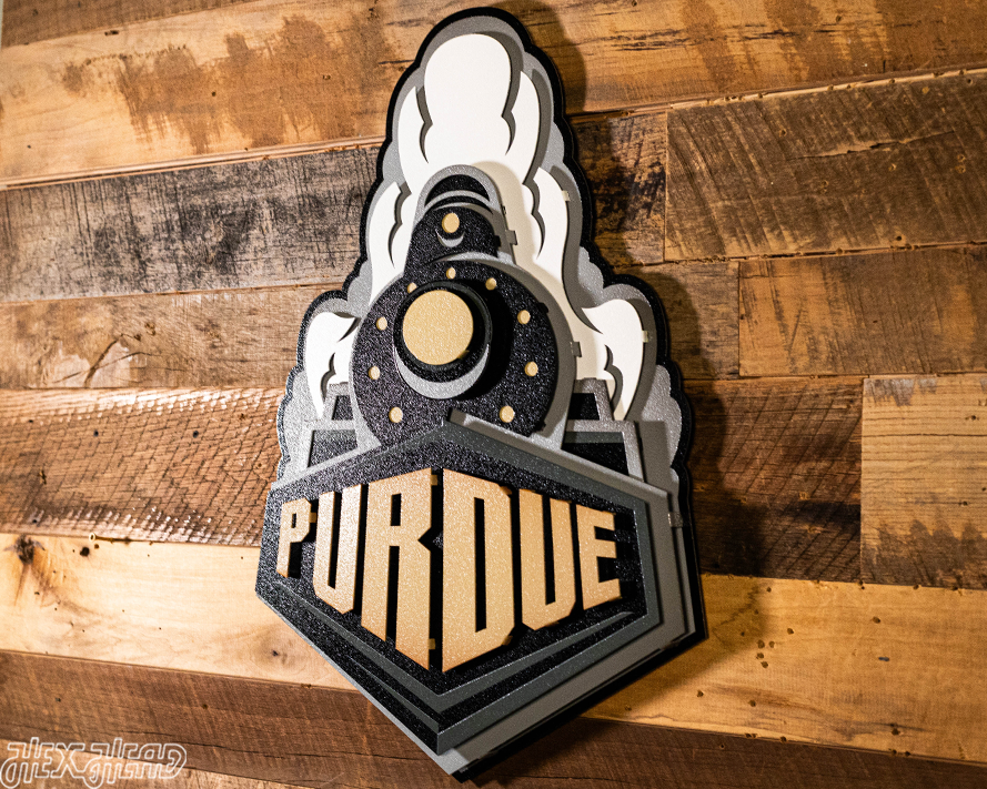 Purdue "Boilermaker Special" 3D Vintage Metal Wall Art