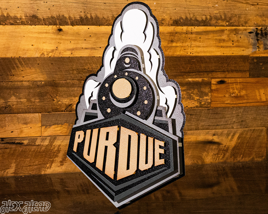 Purdue "Boilermaker Special" 3D Vintage Metal Wall Art