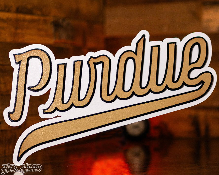 Purdue Boilermakers Script 3D Metal Wall Art