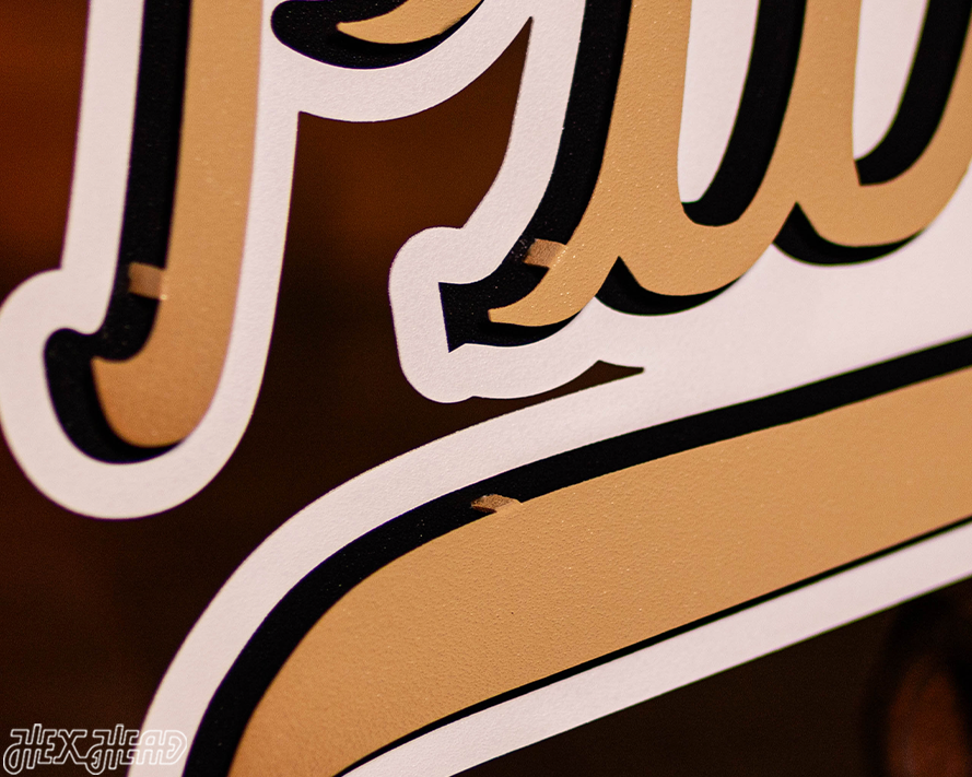 Purdue Boilermakers Script 3D Metal Wall Art