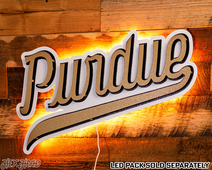 Purdue Boilermakers Script 3D Metal Wall Art
