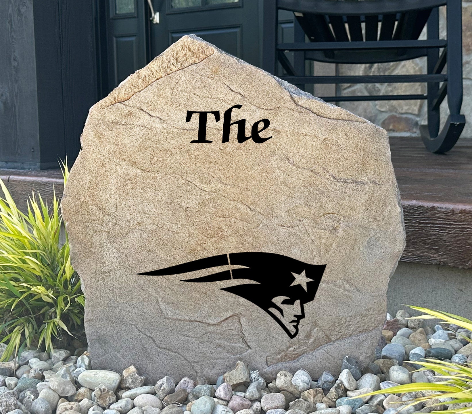 New England Patriots Design-A-Stone Landscape Art Family Name