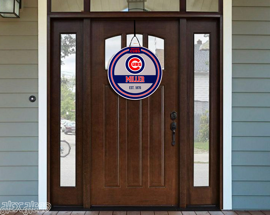 Chicago Cubs Personalized Monogram Metal Art