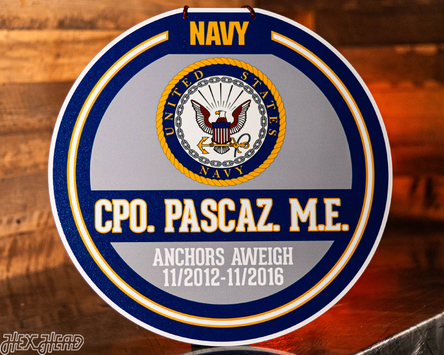 United States Navy Personalized Monogram Metal Art