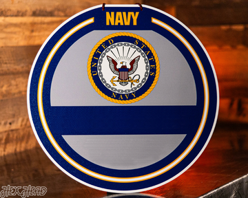 United States Navy Personalized Monogram Metal Art