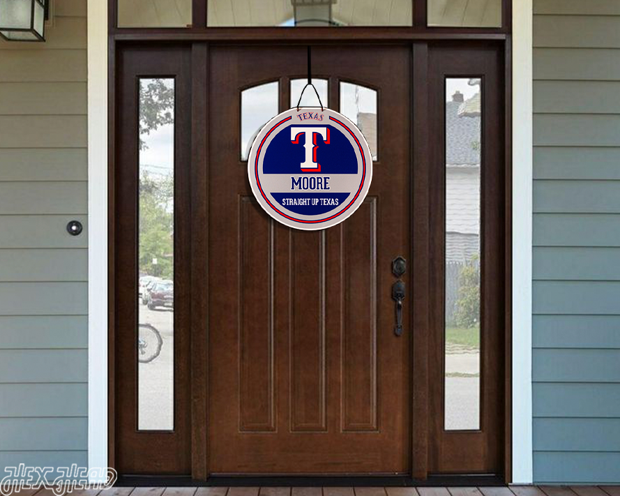 Texas Rangers Personalized Monogram Metal Art