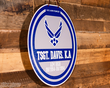 United States Air force Personalized Monogram Metal Art