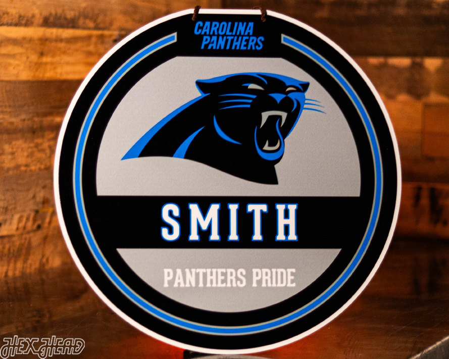 Carolina Panthers Personalized Monogram Metal Art