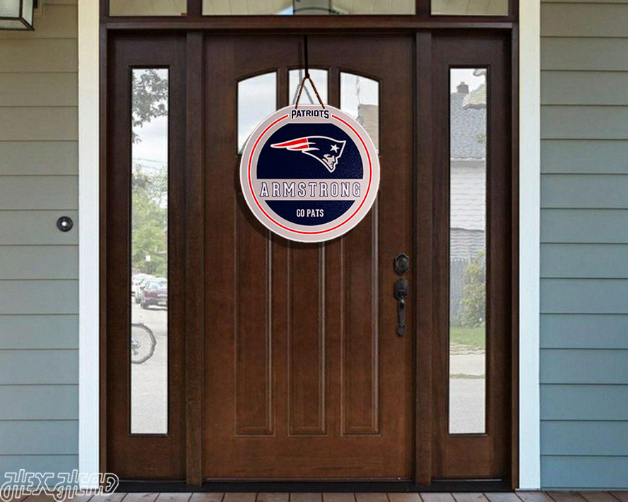 New England Patriots Personalized Monogram Metal Art