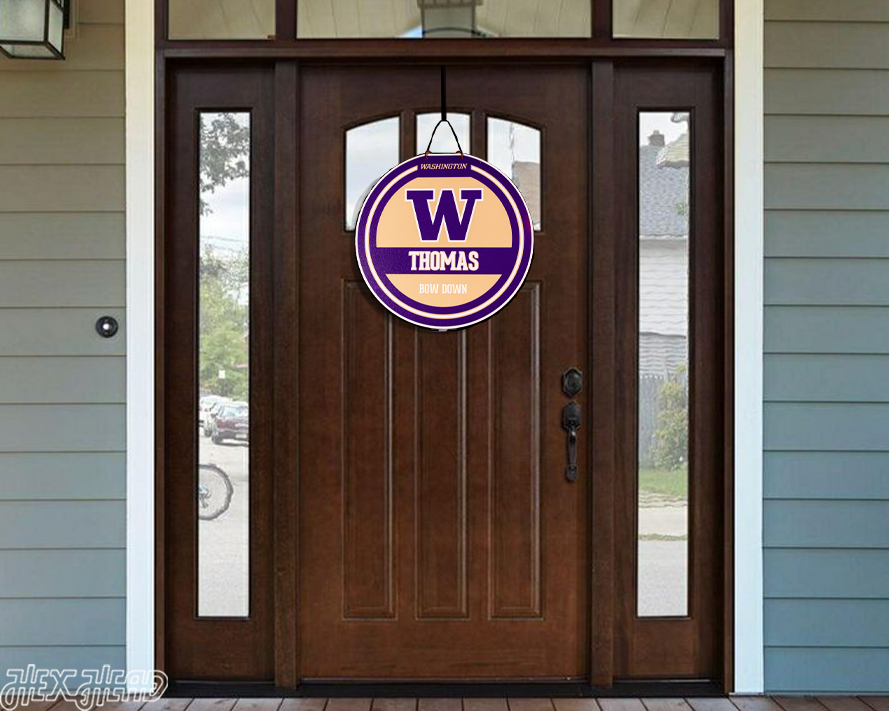 Washington Huskies Personalized Monogram Metal Art