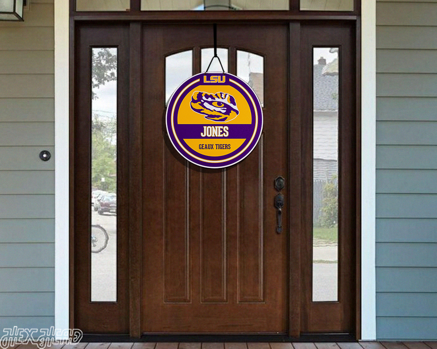 LSU Tigers Personalized Monogram Metal Art