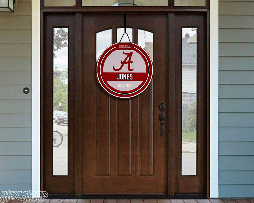 Alabama Crimson Tide Personalized Monogram Metal Art