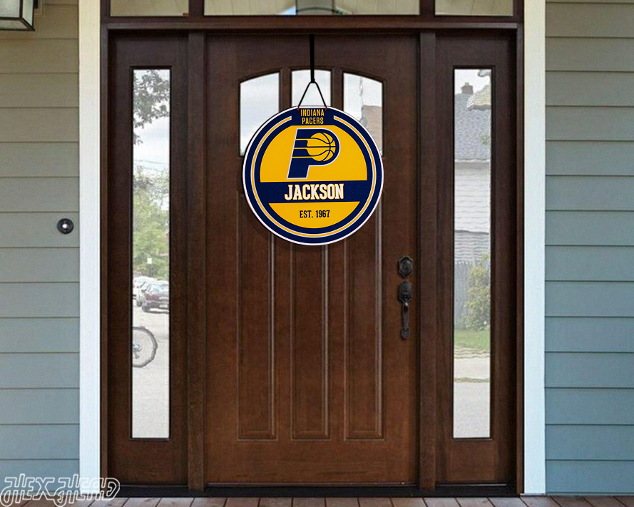 Indiana Pacers Personalized Monogram Metal Art