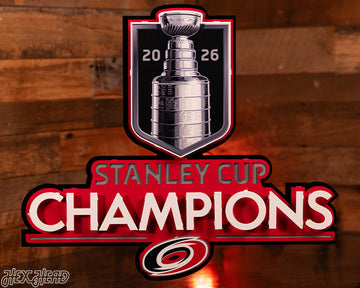 Carolina Hurricanes OFFICIAL 2026 Stanley Cup 3D Metal Wall Art