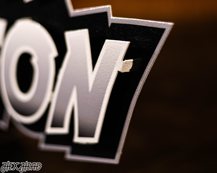 Las Vegas Raiders "Raider Nation" Wordmark 3D Metal Wall Art