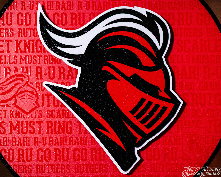 Rutgers Scarlet Knights CRAFT SERIES 3D Embossed Metal Wall Art