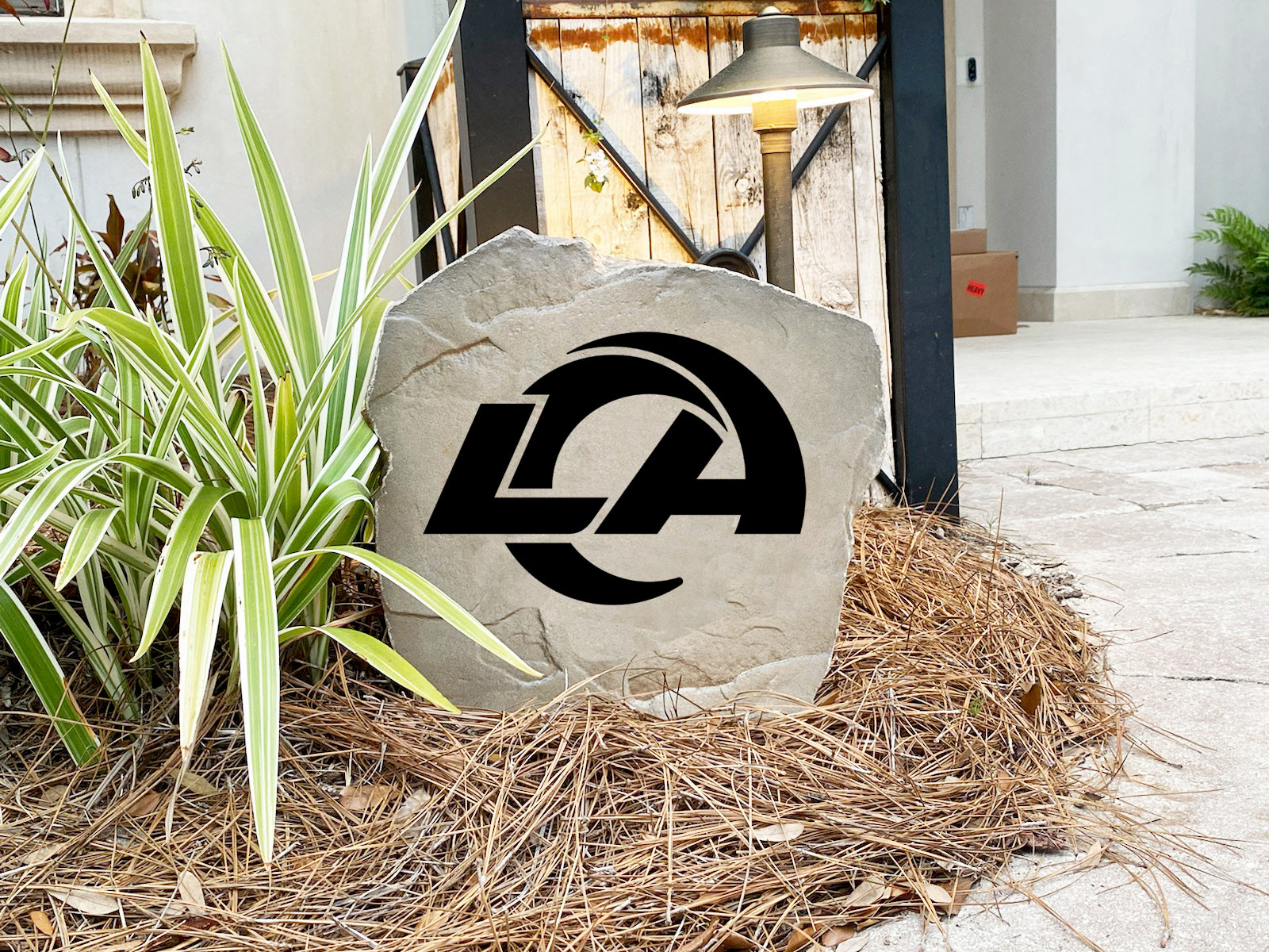 Los Angeles Rams Design-A-Stone Landscape Art