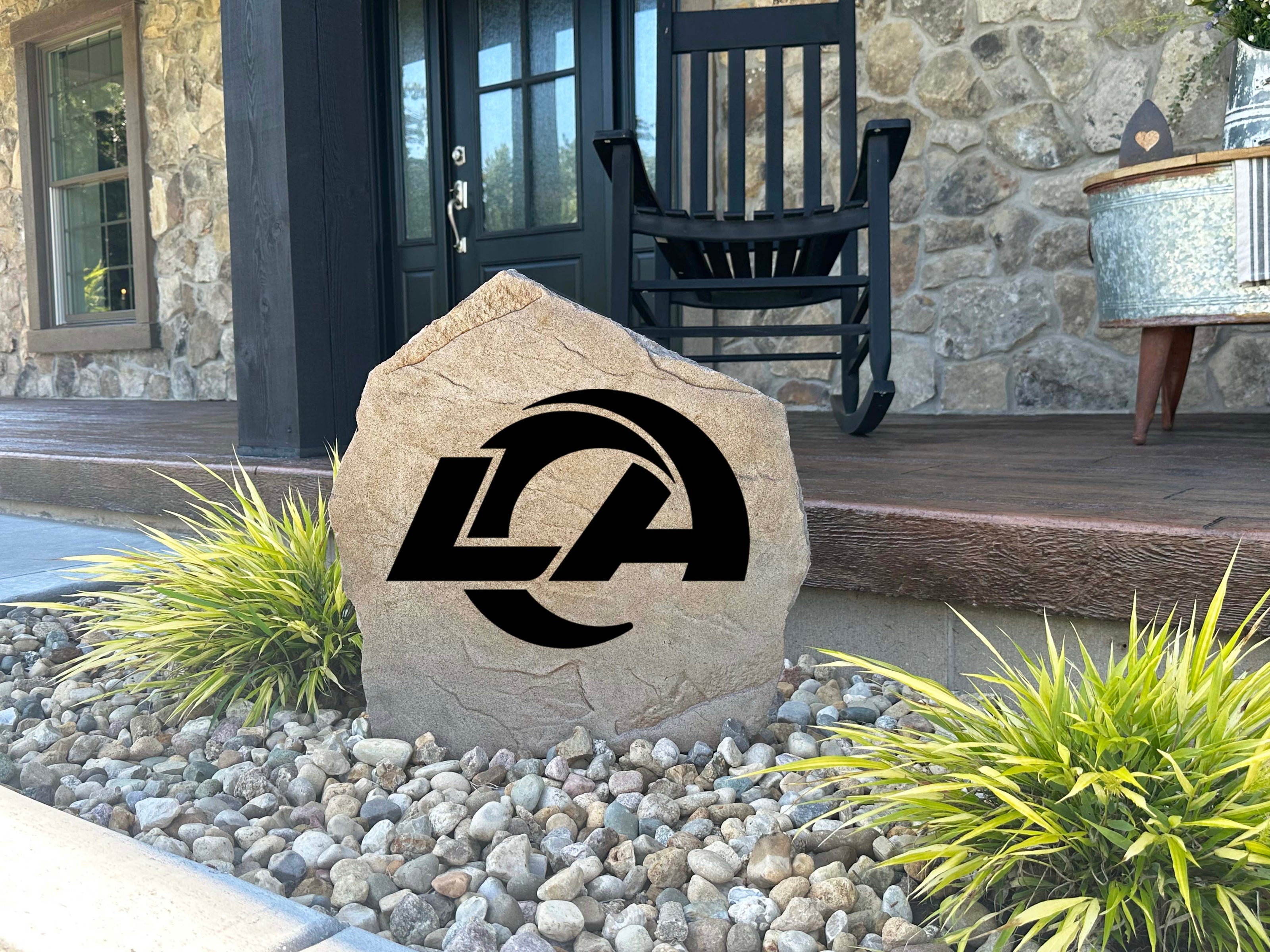 Los Angeles Rams Design-A-Stone Landscape Art