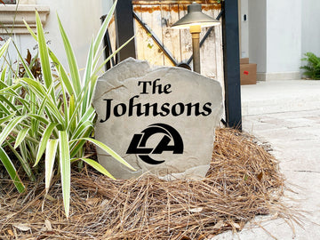 Los Angeles Rams Design-A-Stone Landscape Art Family Name