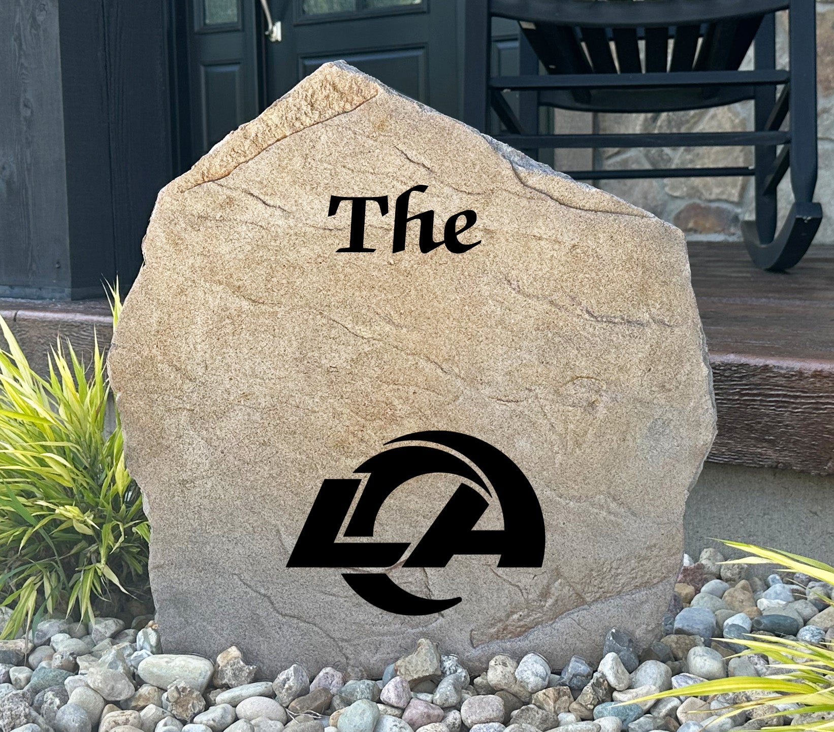 Los Angeles Rams Design-A-Stone Landscape Art Family Name