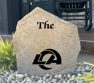 Los Angeles Rams Design-A-Stone Landscape Art Family Name
