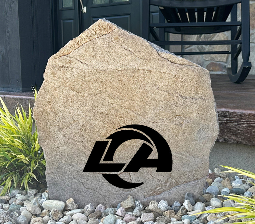 Los Angeles Rams Design-A-Stone Landscape Art Address Stone