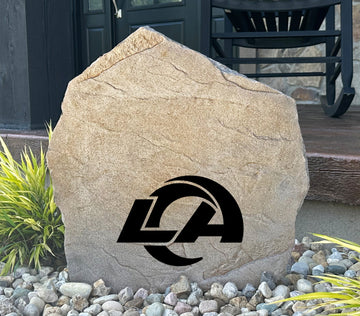 Los Angeles Rams Design-A-Stone Landscape Art Address Stone