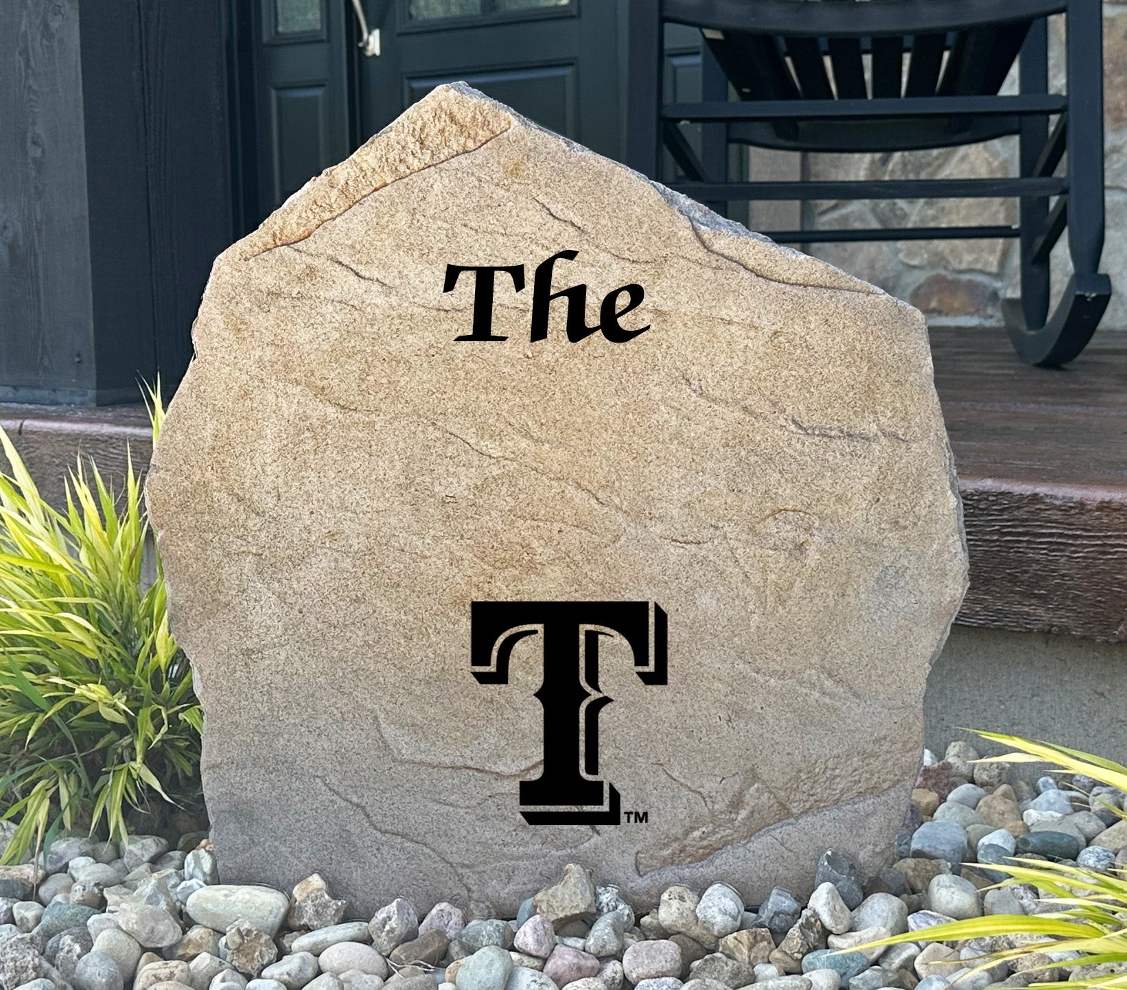 Texas Rangers Design-A-Stone Landscape Art Family Name