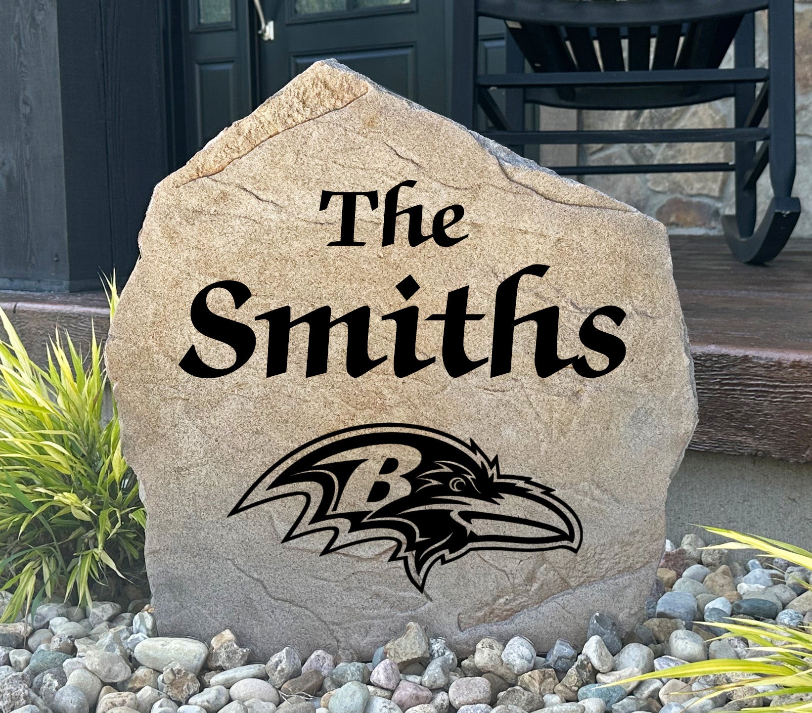 Baltimore Ravens Design-A-Stone Landscape Art Family Name