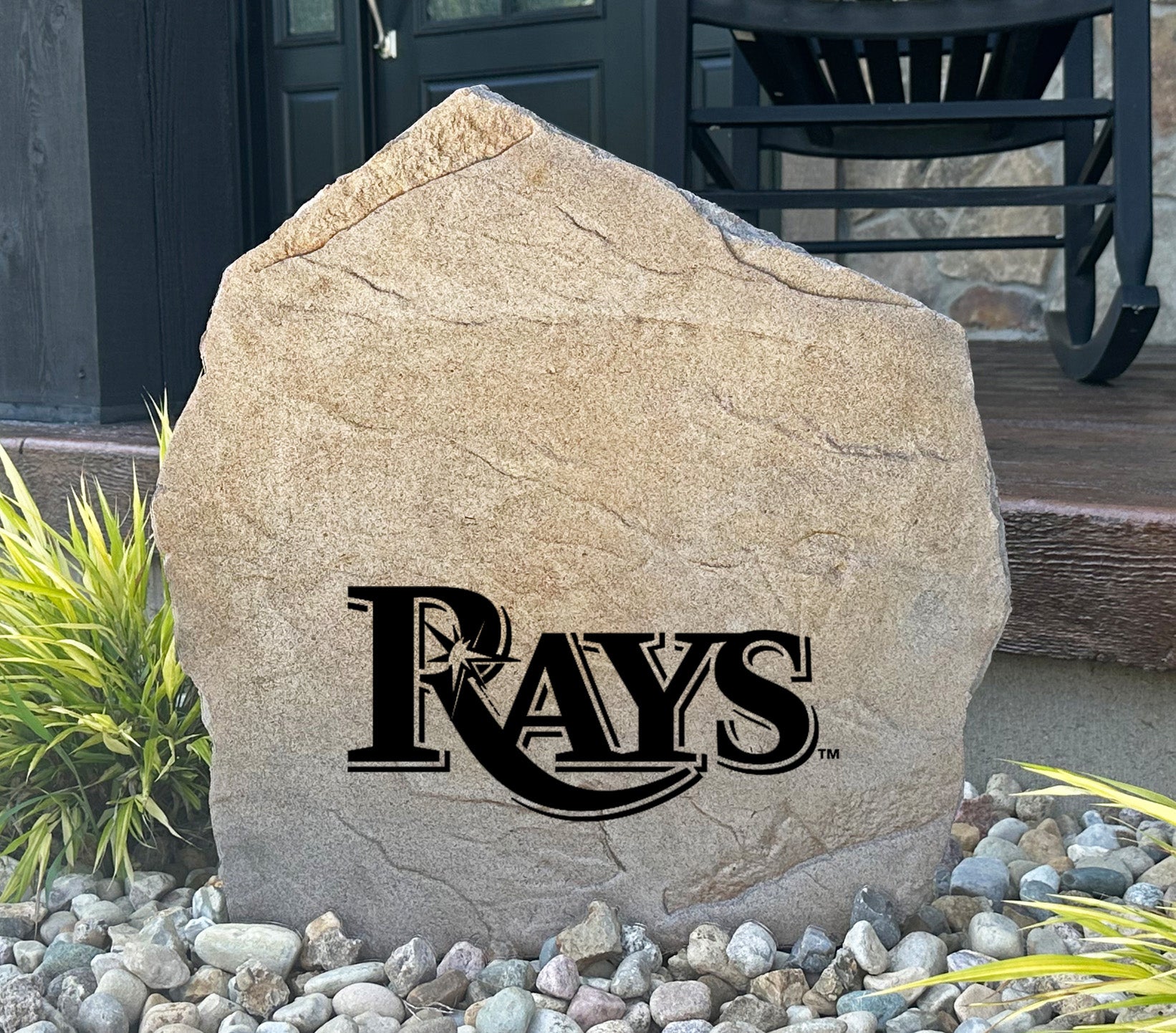 Tampa Bay Rays Design-A-Stone Landscape Art Address Stone