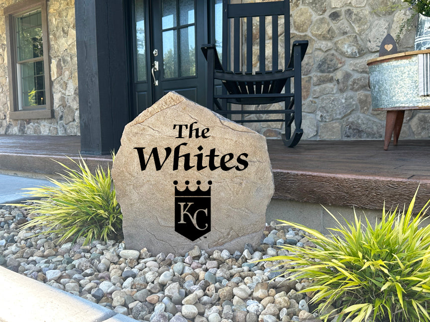 Kansas City Royals Design-A-Stone Landscape Art Family Name