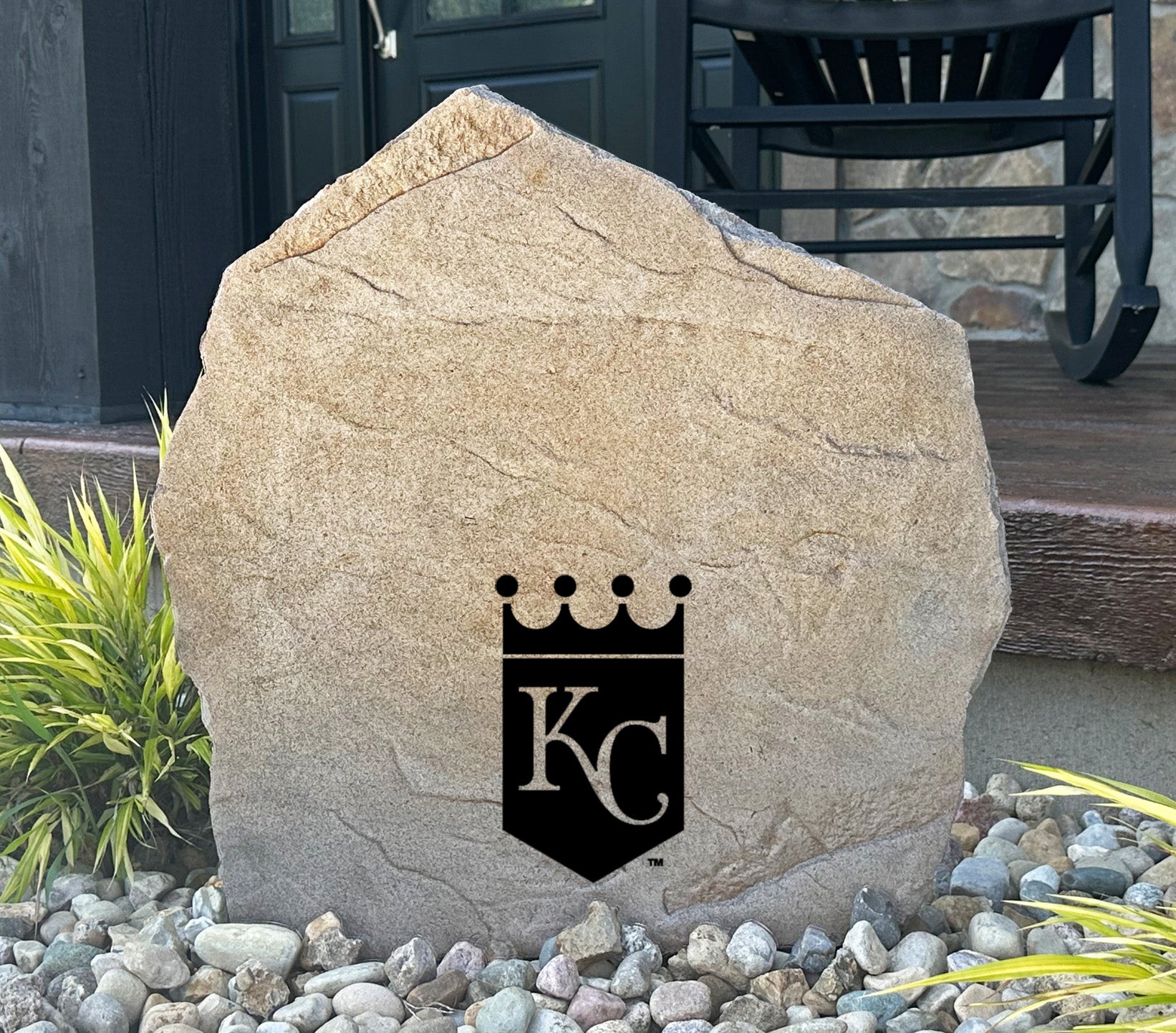 Kansas City Royals Design-A-Stone Landscape Art Address Stone