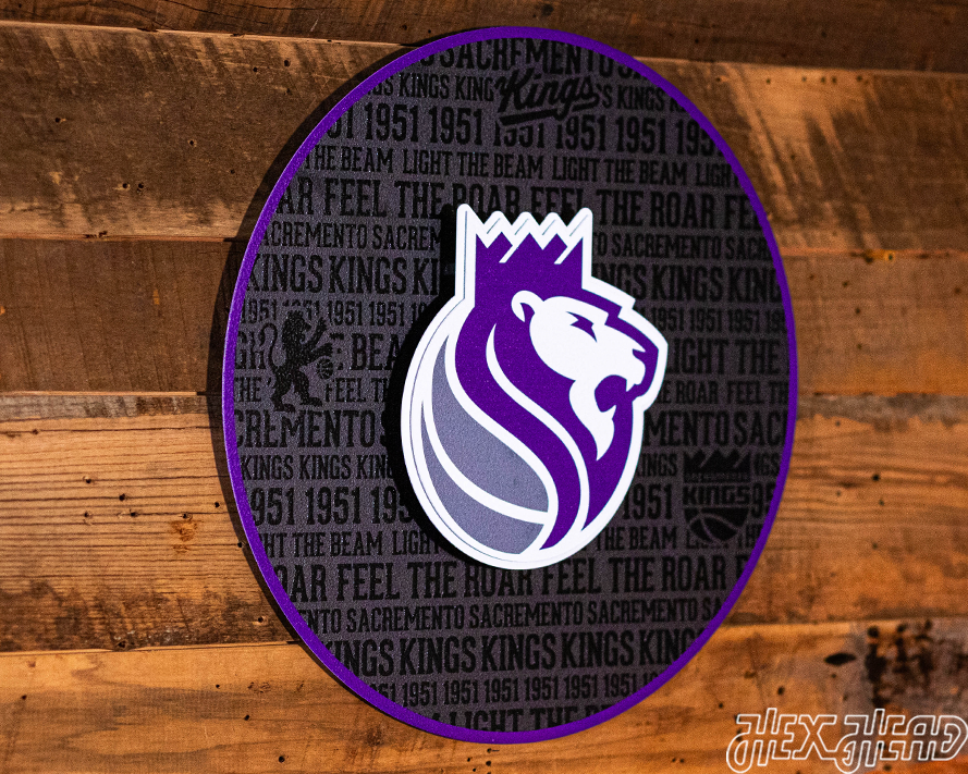 Sacramento Kings CRAFT SERIES 3D Embossed Metal Wall Art