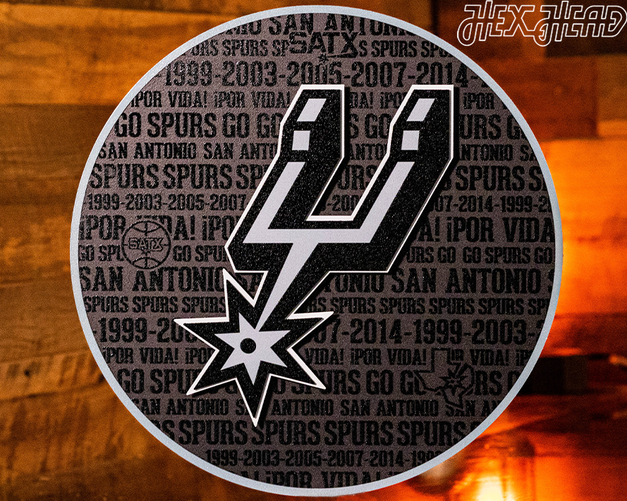 CRAFT SERIES - San Antonio Spurs 3D Embossed Metal Wall Art