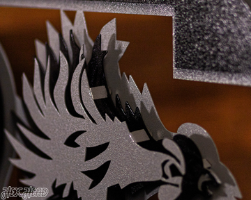 MONOCHROME - South Carolina Gamecocks "Block C" 3D Vintage Metal Wall Art