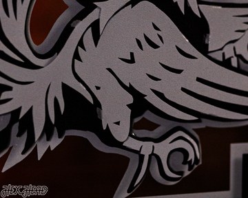 MONOCHROME - South Carolina Gamecocks "Block C" 3D Vintage Metal Wall Art