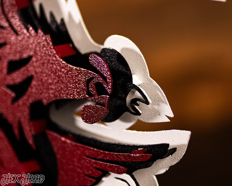 South Carolina Gamecocks "Block C" 3D Vintage Metal Wall Art