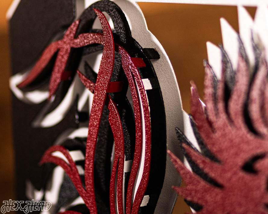 South Carolina Gamecocks "Block C" 3D Vintage Metal Wall Art