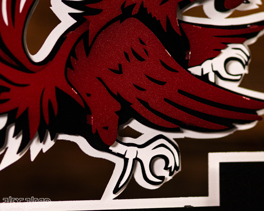 South Carolina Gamecocks "Block C" 3D Vintage Metal Wall Art